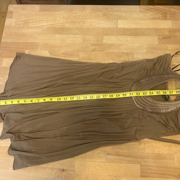 Sky Brand Vintage Faux Leather Mini Halter Dress (S) - Picture 8 of 11